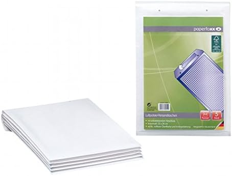 Paperfoxx 113493 Padded Envelopes 20 Pack, A set of 5 for A4 Documents-White