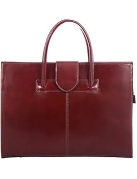 Frau Handtasche Aktentasche Schultertasche und Geldbörsen, 100% echtes Leder Made in Italy