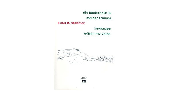 Die Landschaft In Meiner Stimme Cd Stahmer Klaus Hinrich Amazon De Musikinstrumente Die Landschaft In Meiner Stimme Cd Stahmer Klaus Hinrich Amazon De Musikinstrumente