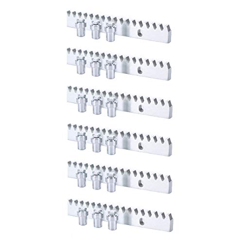 Pack cremallera acero estandar para motor corredera, compatible con cualquier motor del mercado, alta calidad, con separadores y tornillos de fijación mediante soldadura. (6 METROS)