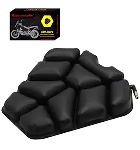 Ride-on-Air Bike Seat Air Cushion, Must-Have Bike Seat for Long Ride - Super Comfortable Bike Seat Cushion - Uses Dry Float/Air Suspension Seat Technology - (ADV-Sport - AS1, TPU, Black)