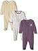 Mamas & Papas Baby-Girls Mamas And Papas 3 Pack Little Bunny All In One Long Sleeve Set of 3 Footies, Purple, 3-6 Months