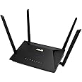 Asus RT-AX1800U Dual Band WiFi 6 Router: Supporting MU-MIMO & OFDMA Technology, Ai Protection, Classic network security powered by Trend Micro, compatible with ASUS AiMesh WiFi system - Black