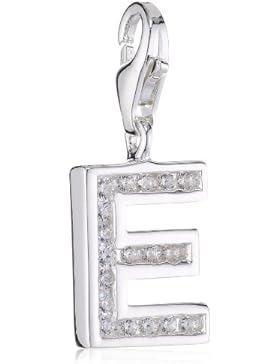Thomas Sabo Damen-Charm Club-Anhänger Buchstabe E 925er Sterlingsilber mit weißen Zirkonia 0227-051-14