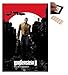 Produktbild Garnitur - 2 Artikel - Wolfenstein 2 Gaming Plakat - 91,5 x 61cms (36 x 24 Zoll) und ein Set 4 Stück repositionierbar Klebepads für einfache Wandbefestigung