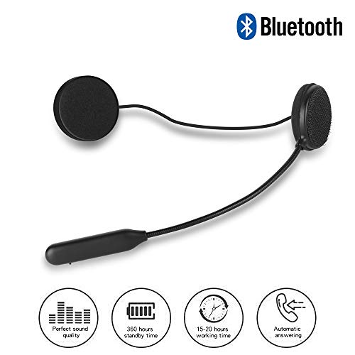 BLUEEAR Motorcycle Bluetooth 5.0 Headphones Outdoor Helmet Earphone Bluetooth Stereo Music and Voice Microphone Soft Cable Earphone Motorcycle Helmet Intercom Headset Universal Helmet Audio System