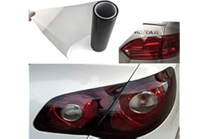 ‎YAOBLUESEA YAOBLUESEA Scheinwerfer Tönungsfolie Auto Folie Rückleuchten Nebelscheinwerfer Aufkleber 200x30cm Schwarz