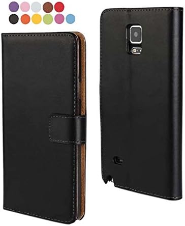 CATOE Luxury Genuine Leather Wallet Folio Stand Flip Case with Card Slot for Samsung GALAXY Note4 High Quality Sport Gym