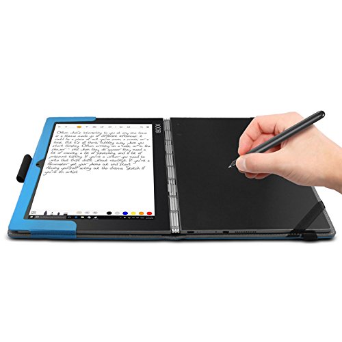 Lenovo Yoga Book Hülle Case, Infiland Slim Fit Folio PU-lederne dünne Kunstleder Schutzhülle Cover Tasche für Lenovo Yoga Book 25,65cm (10,1 Zoll Full HD) 2-in-1 Tablet PC(mit Auto Schlaf / Wach Funktion, Tablet und Tastatur sind nicht entgehaltet)(Hellblau) - 3