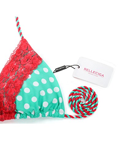 RELLECIGA Damen Bademode Triangel Bikini Unterteil im Brasil Style Luxusspitze - 5