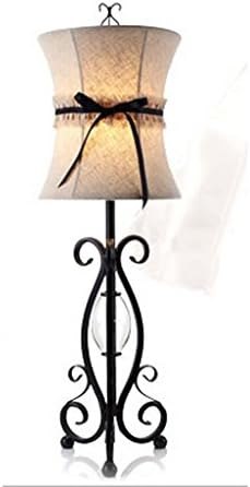 Rollsnownow table lamp light desk lamp light iron and cloth brown colour Bowknot decoration