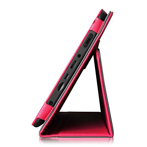 Fintie Medion Lifetab E10315 / E10316 / E10317 / E10318 / E10320 Hülle Case – Folio Kunstleder Schutzhülle Tasche Cover Etui mit Ständerfunktion und Stylus-Halterung für MEDION LIFETAB E10315 / E10316 / E10317 / E10318 / E10320 (10,1 Zoll) Tablet-PC, Magenta - 6