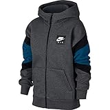 chaqueta nike mujer precio B Nk Air Hoodie Fz (939635) Nike B NK Air Hoodie FZ Chaqueta, Niños, Gris (Charcoal Heathr/Blue Force/Black), XS