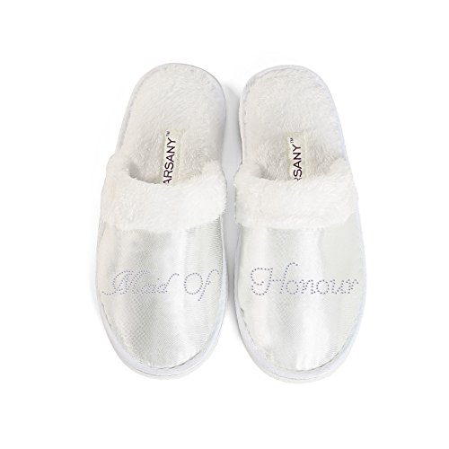 Transparent Varsany Trauzeugin Spa Pantoffeln Junggesellinnenabschied Hochzeit Diamant Strass Kristall Hotelpantoffeln