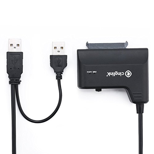 Cinolink® USB 2.0 to SATA Converter Adapter Cable for 2.5 inch/3.5 inch Hard Drive Disk HDD and SSD, With with On/off Switch, Power Adapter included … - 3