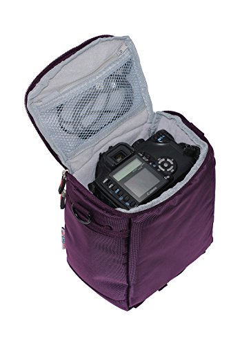 Navitech lense pourpre et DSLR cam  ra sac cas pour Canon EOS 750D