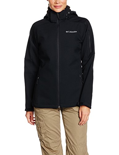 Columbia II Chaqueta Softshell Cortavientos para Mujer, Cascade Ridge Jacket, Negro (Black), Talla M