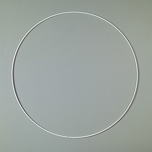 Kreis Metallic-Weiß Durchmesser 40 cm für Lampenschirm, Ring für Traumfänger - 2