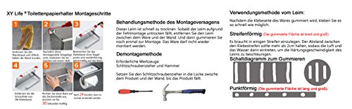 XY Life Toilettenpapierhalter ohne Bohren toiletten papierhalter Klopapierhalter mit ablage, Patentierter Kleber und Selbstklebender 3M-Kleber, Edelstahl, exquisite Polierprozess - 7