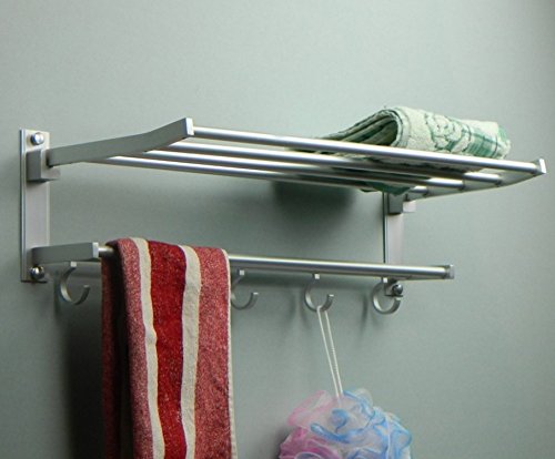 50cm Alu Handtuchhalter Badregal Wandregal Wandhandtuchhalter Bad Handtuch Regal - 6