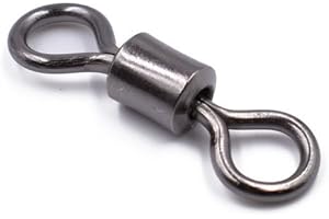 Phad Fishing 100 Piezas Emerillones Rolling de Pesca con Sólido Anillo Giratorio de Pesca para Agua Salada o Agua Dulce