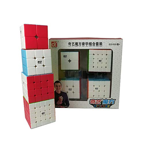 QiYi Pack Cubes 4 in 1 (2x2, 3x3, 4x4, 5x5) - sans Autocollant