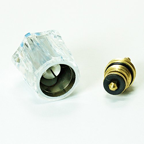 Stabilo-Sanitaer Hahnoberteil 1/ 2 Zoll blau Ventil Ventileinsatz Oberteil Messing Kaltwasser mit Acryl-Griff Ersatzteil Armatur Wasserhahn - 5