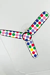 Meet National Multicolour Black Outer Lined Three Blend Ceiling Fan Blade Covers, 19.5X 6-inch