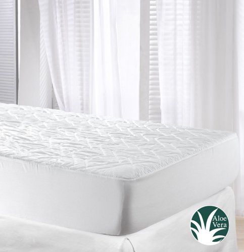 Velfont Aloe Vera Microfiber Reversible Quilted Mattress Protector, Small Double Size (120x190/200cm)