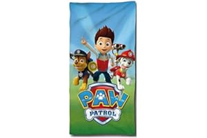 Grenadine Boutique - Serviette de Bain Pat Patrouille Drap de Plage Paw Patrol 100% Microfibre (Ryder, Chase & Marcus)