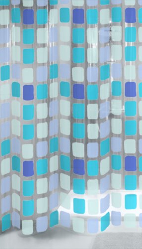 Kleine Wolke 4956721305 Duschvorhang Sonny, 180 x 200 cm, blau