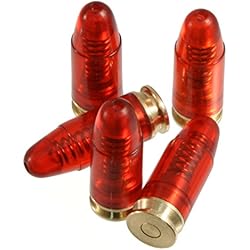 Lot de 5 cartouches de 9 x 19 mm en plastique.