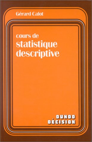 Book's Cover of Cours de statistiques descriptives