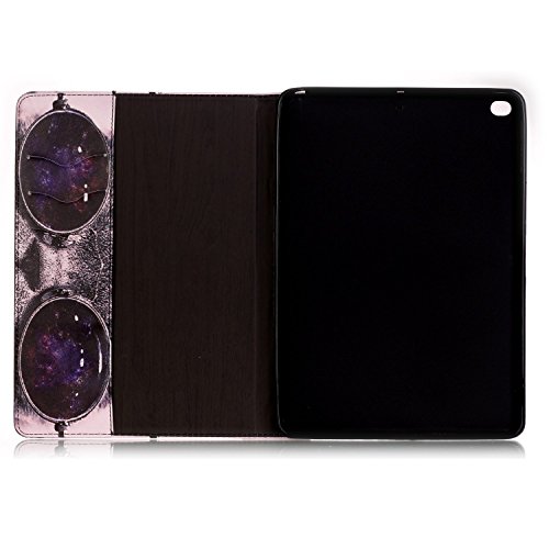 iPad Air 2 Hülle,iPad 6 Case,iPad Air 2 Ledertasche – Felfy PU Ledertasche Luxe Bookstyle Flip Standfunktion Magnetverschluss Ledertasche Muster Eule Schmetterling Pfingstrose AugeBunte Malerei Retro Painted Abdeckung Schutzhülle Ablösbar Handliche Case Tasche Etui für Apple iPad Air2 (iPad 6)(Domineering Katze) + 1 x Schwarz Stylus + 1 x Farbe Eule Dust Plug - 6