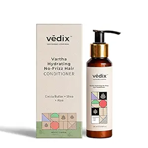 Vedix Conditioner, Ayurvedic Vartha Hydrating No-Frizz Hair Conditioner With Shea Butter + Aloe vera + Cocoa Butter for Frizz-Free Hair - 100 ml