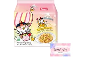 PARAHON Hot Chicken Spicy Ramen korean food - Instant Noodles - Korean Import - Authentic Korean Street Food - Halal Certified - Quick & Easy Meal