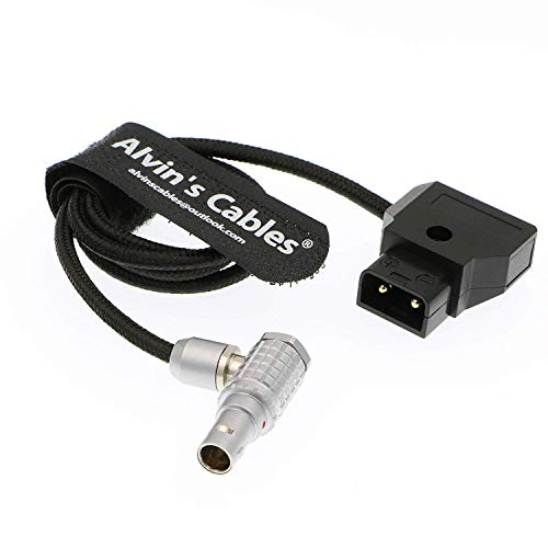 Alvin's Cables Flexible Anton D Tap to 2 Pin Male Right Angle Power Cable for Teradek ARRI 60CM