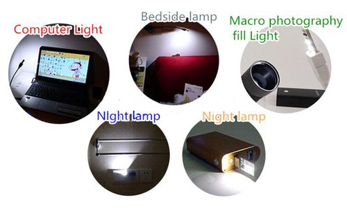 LAOMAO Ultra-thin 6LED USB Night Light Pocket Lamp Keychain Touch stepless dimming - 6