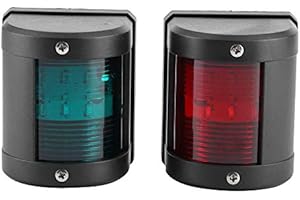 KIMISS luci di Via LED-Coppia luci di Via LED osculati Luce di Segnalazione di Navigazione, nuovissima Coppia di lampade di Segnalazione IP66 Luce di Avvertimento di a LED Verde Rosso