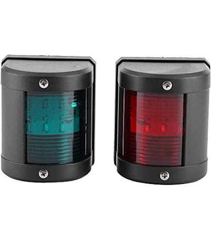 Luci Di Navigazione Per Barca 2 Pezzi - Verde E Rosso, LED 3W IP66 DC12V, Per Barche Fino A 12 Metri