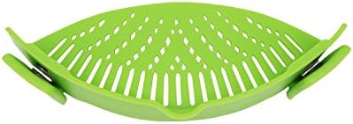 iGraver Pot Strainer Clip-on Silicone Strainer, No-hands No-Fuss, Colander &amp; Drainer
