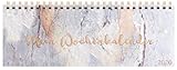 Tischquerkalender Marble 2020: 1 Woche 2 Seiten; Bürokalender mit viel Platz für Notizen; Format: 29,8 x 10,5 cm by