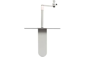 NOENNULL Uchwyt projektora do ramy łóżka, 24-40 cm, ze stopu stali, obrót o 360°, regulowany kąt, gwint 6,35 mm, do sofy, przy łóżku, biały