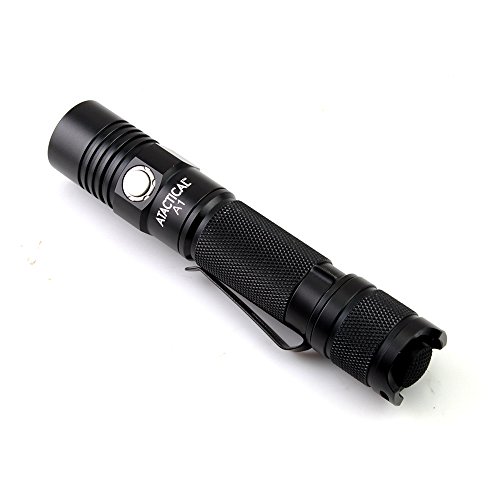 Atactical A1 Taschenlampe Praktische LED Taschenlampe, Superhell 550 Lumen Cree LED, IPX7 Wasserfest, 5 Einstellungen Low/Mid/High/Trubo/Strobo für Campen, Wandern, Fahrradfahren und Notfälle - 3