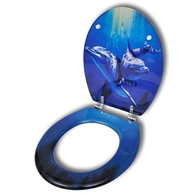 vidaXL Abattant WC en MDF Dauphins
