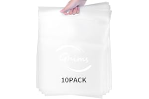 Giznzg Lot de 10 Sac plastique rangement vetement, sacs de voyage avec poignée, sac de voyage, sac à vêtements, fermeture éclair refermable givré 3 mil avec fente d'aération (35 x 44cm-10Pièces)