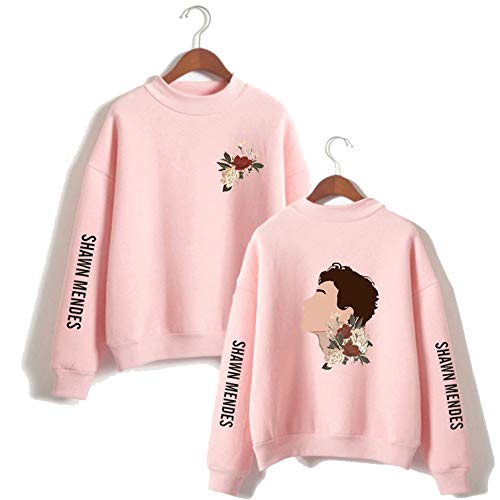 Unisex de Manga Larga de algodón Cuello Redondo Sudaderas Shawn Mendes Casual Sport Hip Hop Jerseys (2,XL)