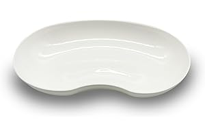 EMYU Nierenschale aus Kunststoff | weiß | wiederverwendbar | Auffangschale | lebensmittelecht, desinfizierbar, autoklavierbar | für Schminke, medizinische Instrumente, Beauty-Schale