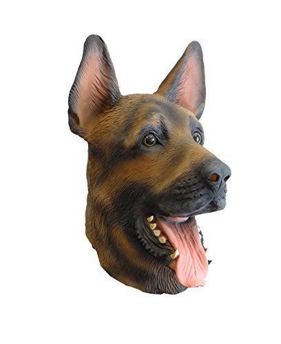 Big Ant Máscara de látex con diseño de pastor alemán de Alsatian