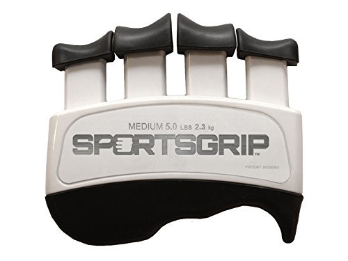 sportsgrip mano y dedo Ejercitador (Tamaño Mediano  2,27 kg/2,3 kg)  Mejor fortalecedora para mejorar el agarre ergonómico de dedo para All Sport Atletas